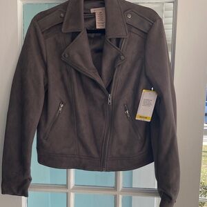 Philosophy Women's Faux Brown Leather Jacket